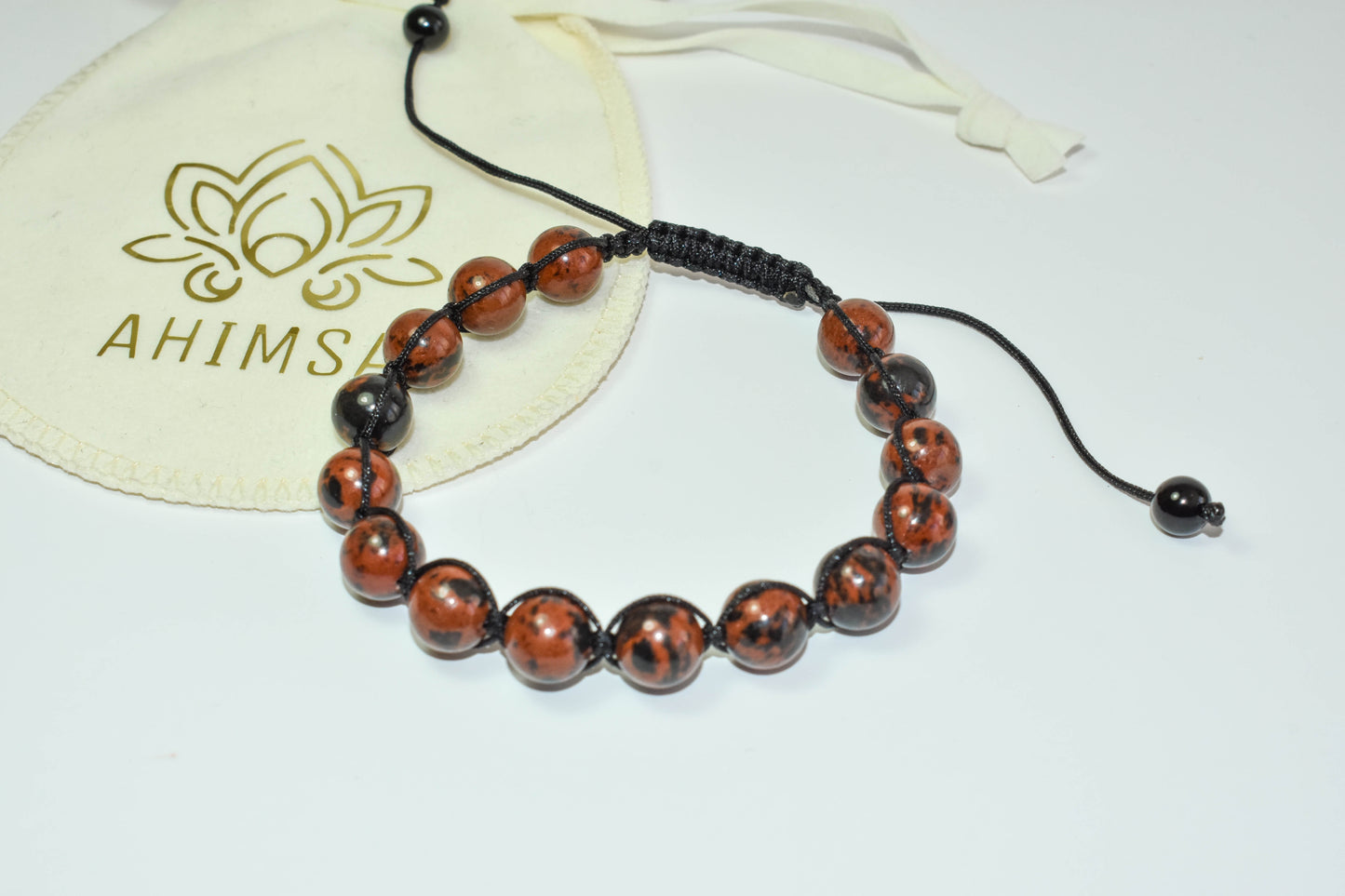 Pulsera de Obsidiana Caoba – Protección con raíces profundas