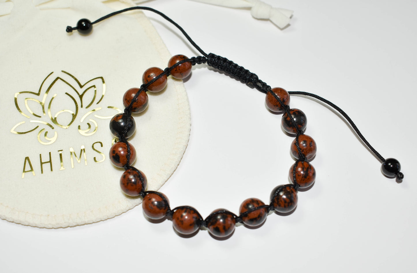 Pulsera de Obsidiana Caoba – Protección con raíces profundas