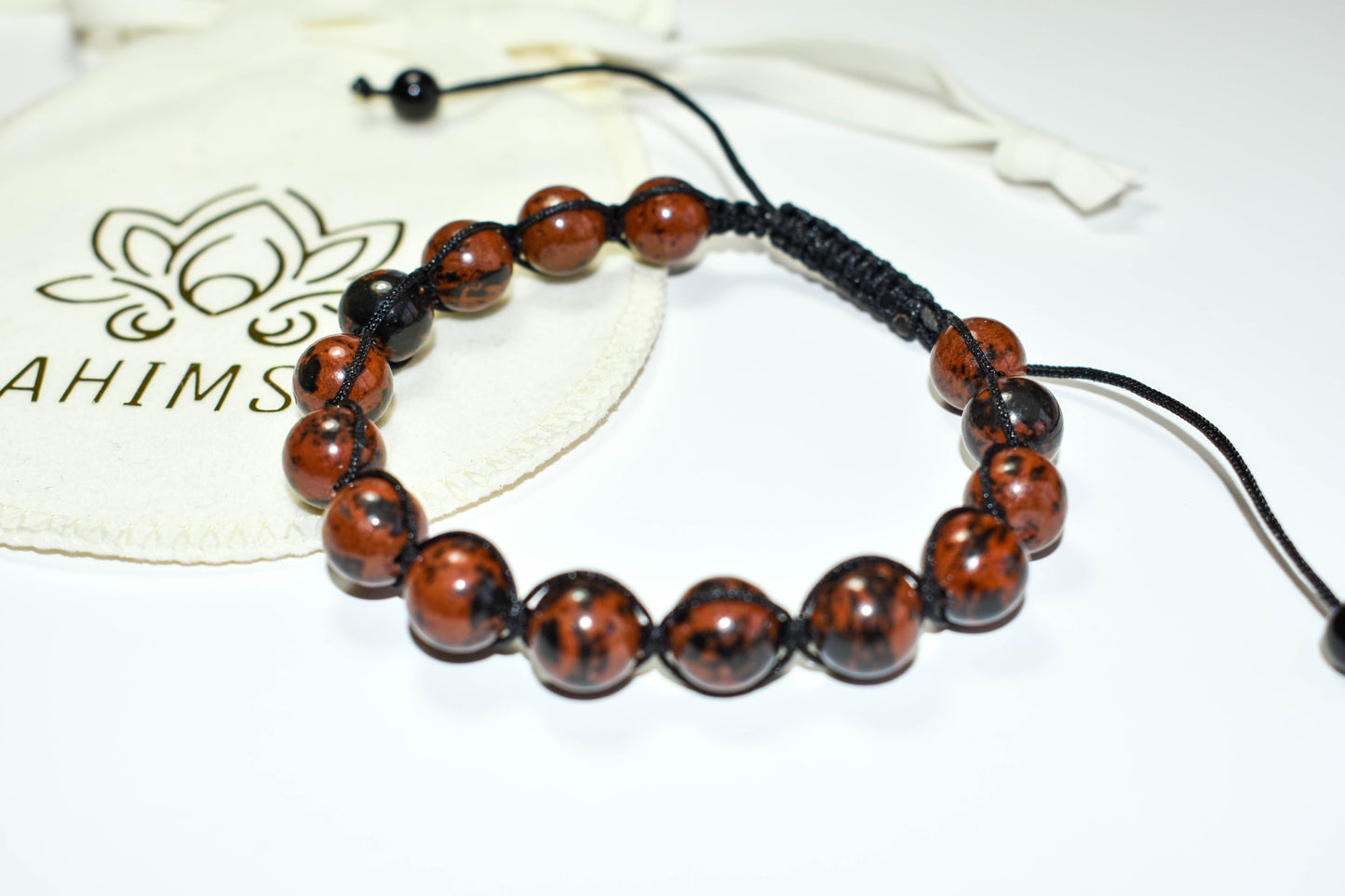 Pulsera de Obsidiana Caoba – Protección con raíces profundas