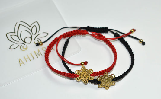 Pulsera tejida con dije Metatrón – Protección y equilibrio energético