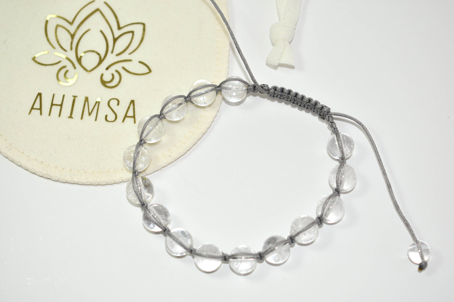 Pulsera de Cuarzo cristal de roca  – Amor propio y suavidad interior