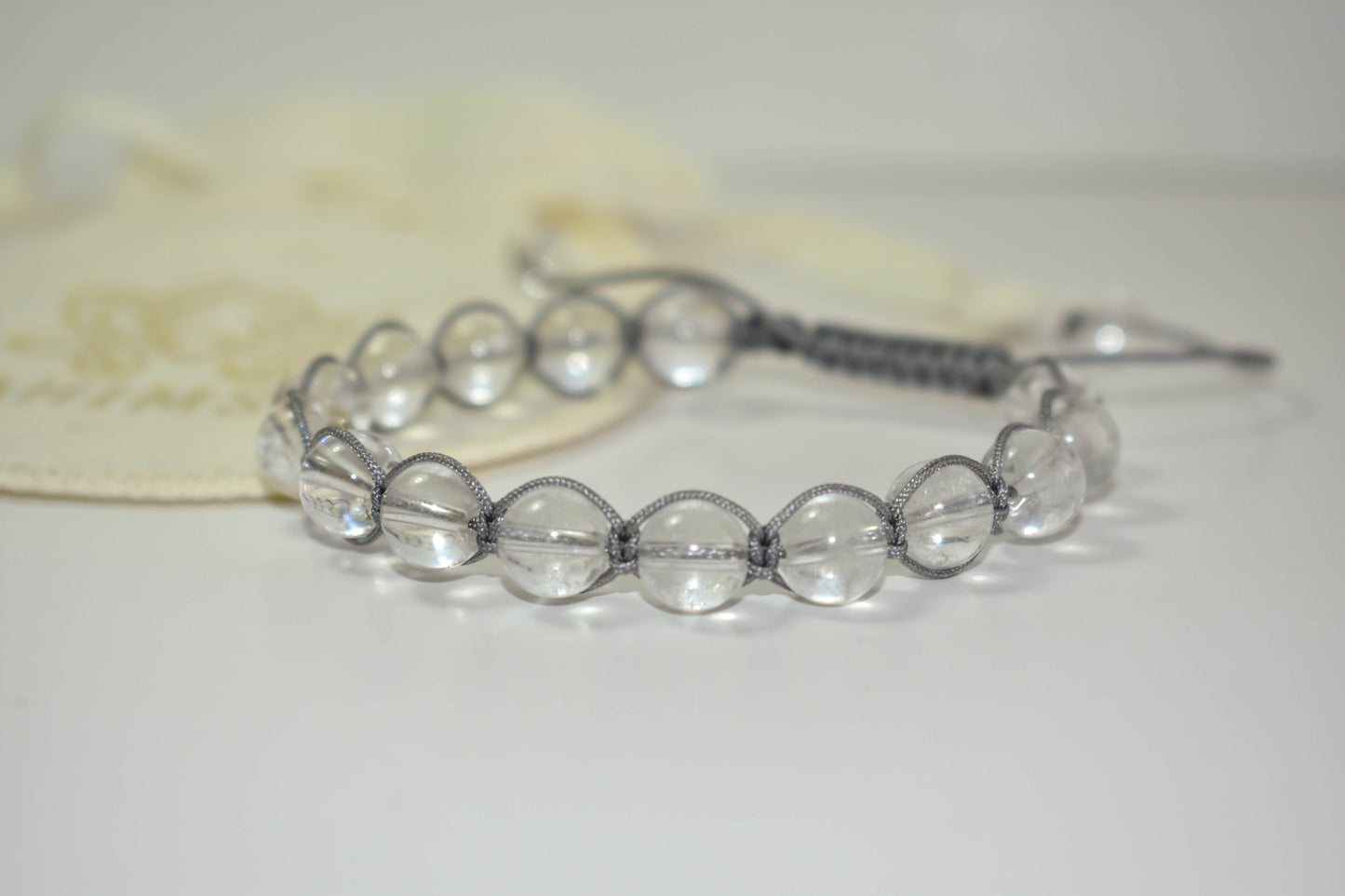 Pulsera de Cuarzo cristal de roca  – Amor propio y suavidad interior