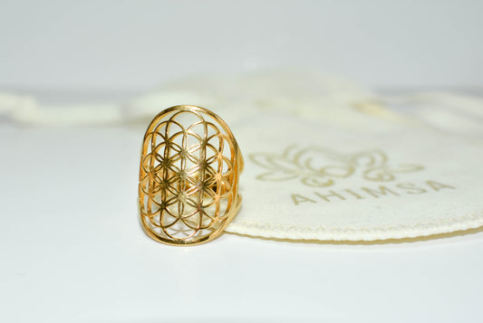Anillo Flor de la Vida – Energía vital y armonía